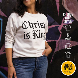 Jezus Christus is Koning - gotische grunge geërode Trui