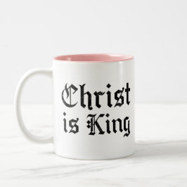 Jezus Christus is Koning - gotische grunge geërode Tweekleurige Koffiemok