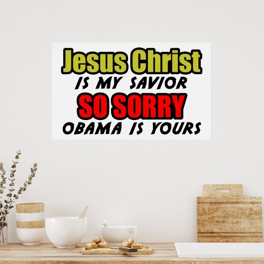 Jezus Christus is mijn redder Poster (Keuken)