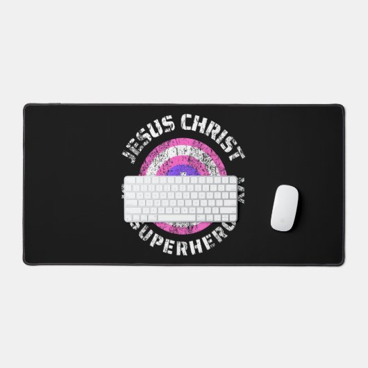 Jezus Christus is mijn superheld Jezus Bureaumat (Keyboard & Muis)