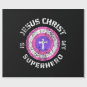 Jezus Christus is mijn superheld Jezus Cadeaupapier (Vlak)