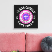 Jezus Christus Is Mijn Superheld Jezus Canvas Afdruk (Insitu (Woonkamer))