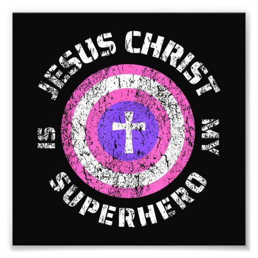 Jezus Christus is mijn superheld Jezus Foto Afdruk (Voorkant)