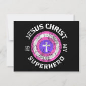 Jezus Christus Is Mijn Superheld Jezus Kaart (Achterkant)