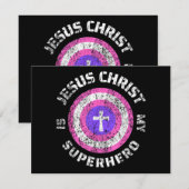 Jezus Christus Is Mijn Superheld Jezus Kaart (Voorkant / Achterkant)