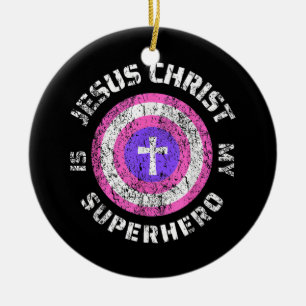 Jezus Christus is mijn superheld Jezus Keramisch Ornament