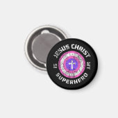 Jezus Christus Is Mijn Superheld Jezus Magneet (Voorkant / Achterkant)