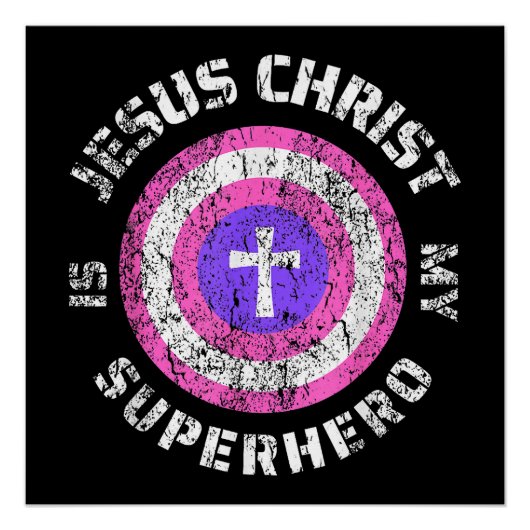 Jezus Christus Is Mijn Superheld Jezus Perfect Poster (Voorkant)