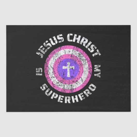 Jezus Christus is mijn superheld Jezus Tissuepapier (Voorkant)
