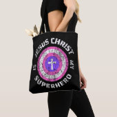 Jezus Christus Is Mijn Superheld Jezus Tote Bag (Dichtbij)