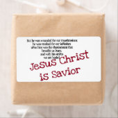 Jezus Christus is Verlosser Etiket (Insitu)