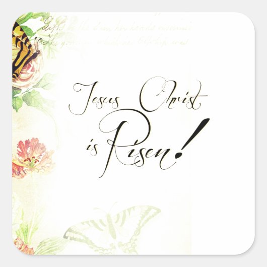 Jezus Christus is verrezen Sticker (Voorkant)