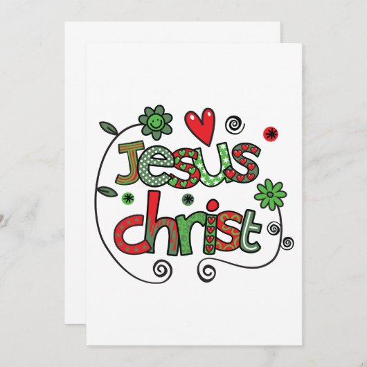 Jezus Christus Kaart (Voorkant / Achterkant)