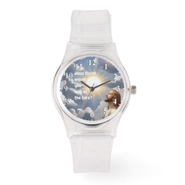Jezus Christus, kijk eens naar de Time Joke Horloge (Voorkant)