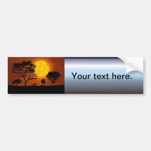Jezus Christus kijkt naar de aarde van de Evening Bumpersticker (Voorkant)