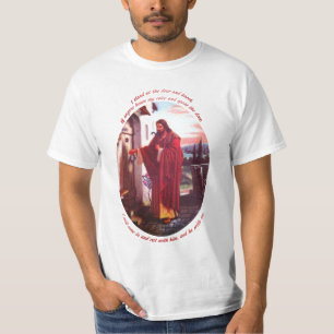 Jezus Christus Knock aan deur Religieuze T-Shirt G