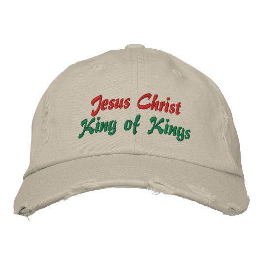 Jezus Christus Koning van Kings Dames Kerstmis Pet (Voorkant)