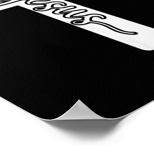 Jezus Christus Kruis Bijbelverses Kerk God Faith C Poster (Hoek)