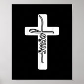 Jezus Christus Kruis Bijbelverses Kerk God Faith C Poster (Voorkant)
