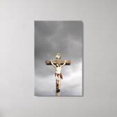 Jezus Christus kruisbeeld sculptuur Canvas Afdruk (Voorkant)