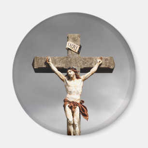 Jezus Christus kruisbeeld sculptuur Magneet
