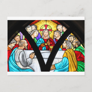 Jezus Christus Laatste Super Glas in lood Briefkaart