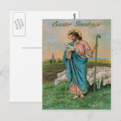 Jezus Christus Lam Herder Briefkaart (Voorkant / Achterkant)