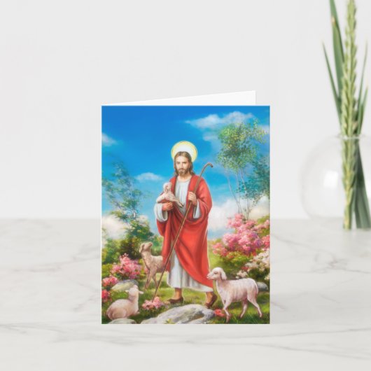 Jezus Christus Lam Herder Kaart (Voorkant)