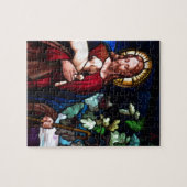 Jezus Christus Lamb Design Glass Art Destiny Legpuzzel (Horizontaal)