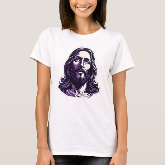 Jezus Christus Lavendel Pasen Pasen Kerstmis T-shirt (Voorkant)
