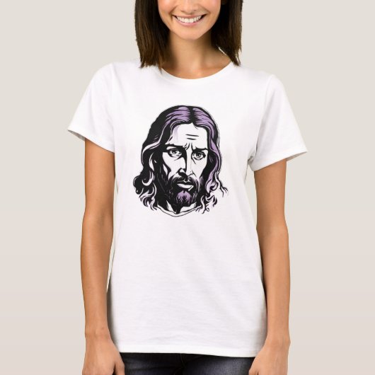 Jezus Christus Lavendel Pasen Pasen Kerstmis T-shirt (Voorkant)