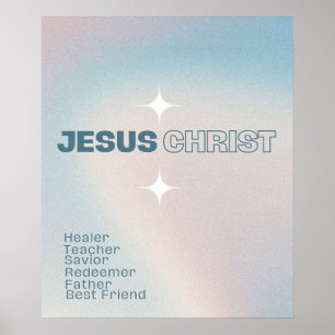 Jezus Christus / Liefde / Aanmoediging / Ombre Poster