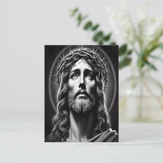 Jezus Christus' liefdevolle ogen Briefkaart (Staand voorkant)