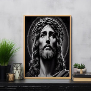 Jezus Christus' liefdevolle ogen Poster