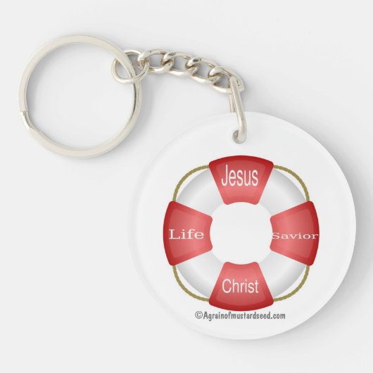 Jezus Christus Life SAVIOR Sleutelhanger (Voorkant)