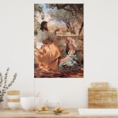Jezus Christus Martha en Mary B Poster (Keuken)