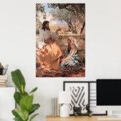 Jezus Christus Martha en Mary B Poster (Thuiskantoor)