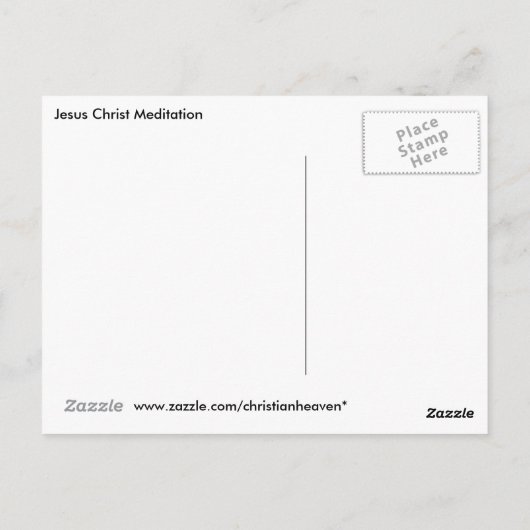 Jezus Christus Meditatie Briefkaart (Achterkant)