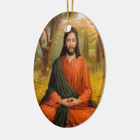 Jezus Christus Meditation Keramisch Ornament (Links)