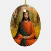 Jezus Christus Meditation Keramisch Ornament (Voorkant)