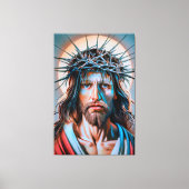 Jezus Christus met de doornenkroon Canvas Afdruk (Voorkant)