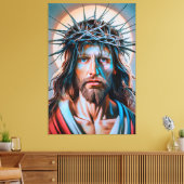 Jezus Christus met de doornenkroon Canvas Afdruk (Insitu (Woonkamer))
