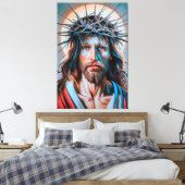 Jezus Christus met de doornenkroon Canvas Afdruk (Insitu (Slaapkamer))