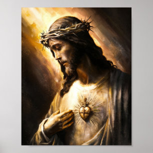 Jezus Christus met de doornenkroon Poster