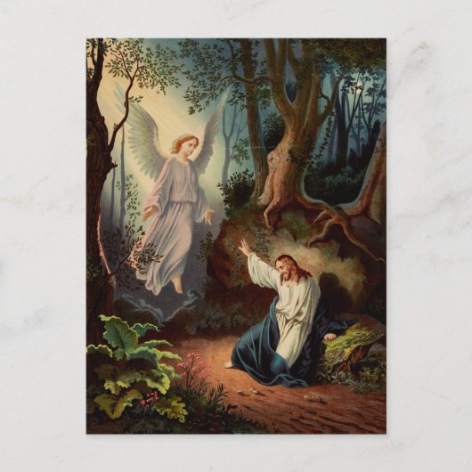 Jezus Christus met de engel Briefkaart (Voorkant)