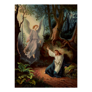 Jezus Christus met de engel Perfect Poster