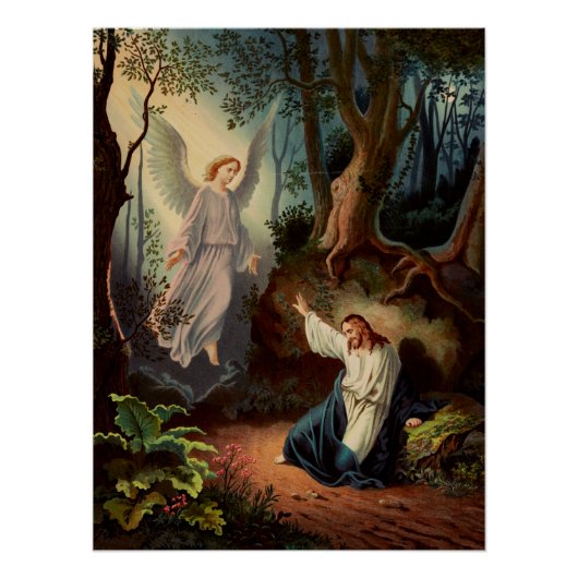Jezus Christus met de engel Perfect Poster (Voorkant)