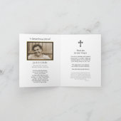 Jezus Christus met de evangeliën Icoon begrafenis Bedankkaart (Binnen)