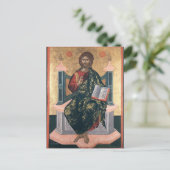 Jezus Christus met de evangeliën Orthodox Icoon Briefkaart (Staand voorkant)