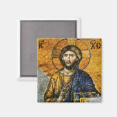 Jezus Christus met de evangeliën Orthodox Icoon Magneet (Voorkant / Achterkant)